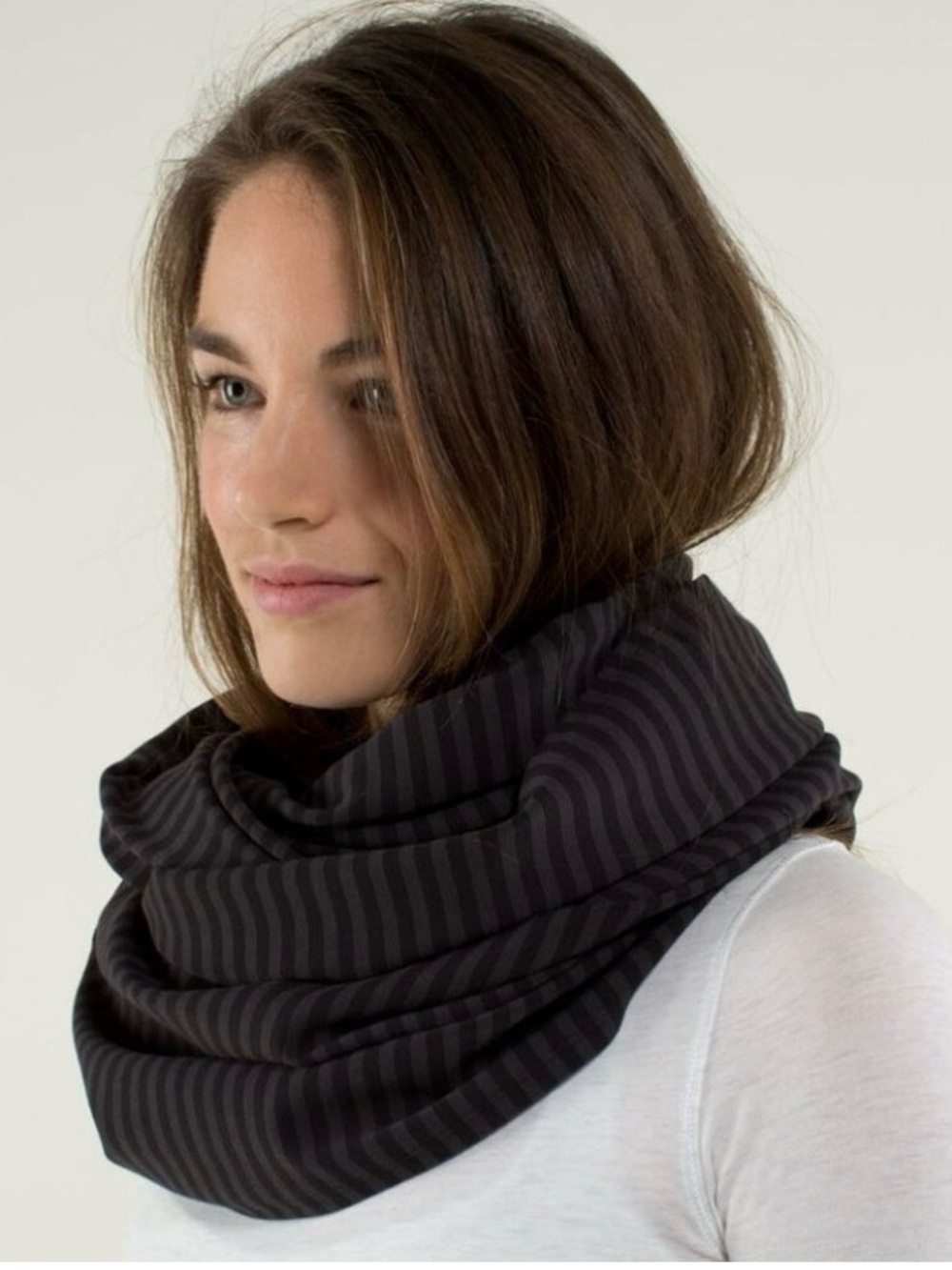 lululemon athletica Black Striped Vinyasa Infinity Scarf